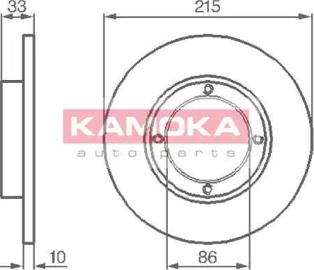 Kamoka 1032196 - Brake Disc autospares.lv