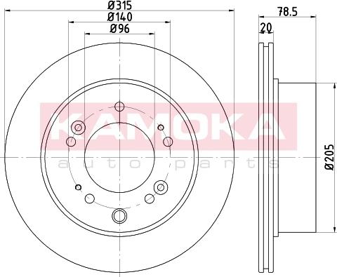 Kamoka 103217 - Brake Disc autospares.lv