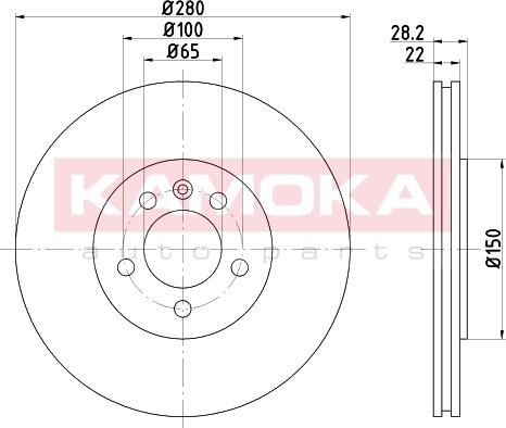 Kamoka 103223 - Brake Disc autospares.lv