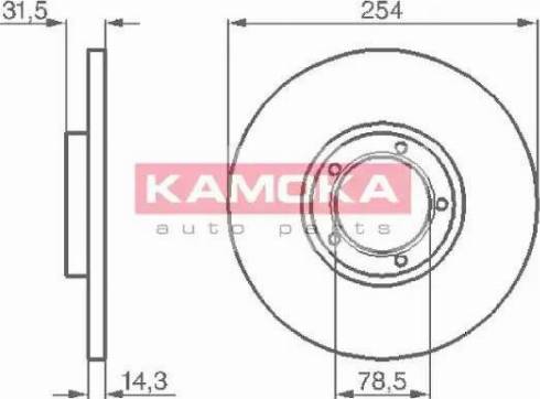 Kamoka 103276 - Brake Disc autospares.lv