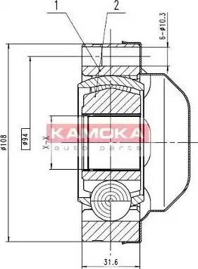 Kamoka 8713 - Joint Kit, drive shaft autospares.lv