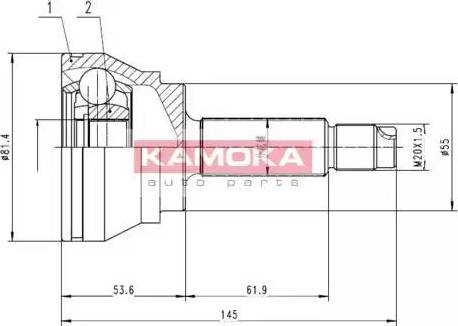 Kamoka 7350 - Joint Kit, drive shaft autospares.lv