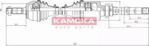 Kamoka CT1138953 - Drive Shaft autospares.lv