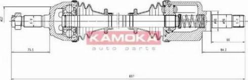 Kamoka CT1138952 - Drive Shaft autospares.lv