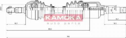 Kamoka CT1138906 - Drive Shaft autospares.lv