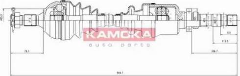 Kamoka CT1138925 - Drive Shaft autospares.lv