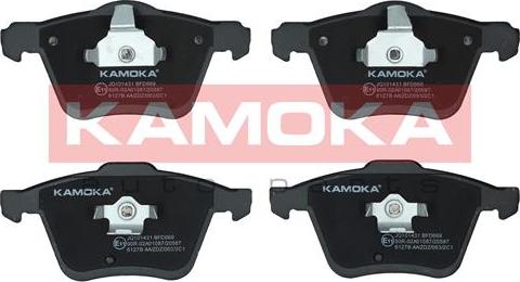 Kamoka JQ101431 - Brake Pad Set, disc brake autospares.lv