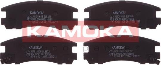 Kamoka JQ1011606 - Brake Pad Set, disc brake autospares.lv