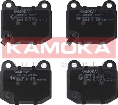 Kamoka JQ101105 - Brake Pad Set, disc brake autospares.lv