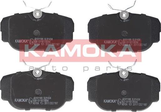 Kamoka JQ101189 - Brake Pad Set, disc brake autospares.lv