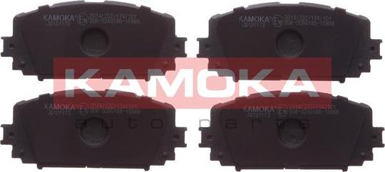 Kamoka JQ101173 - Brake Pad Set, disc brake autospares.lv