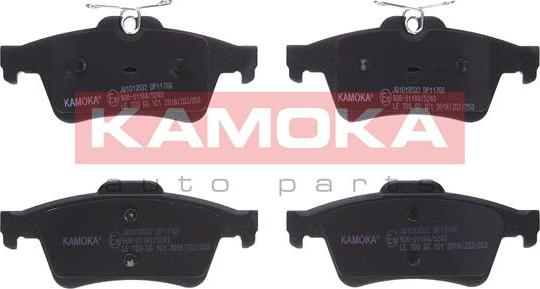 Kamoka JQ1013532 - Brake Pad Set, disc brake autospares.lv