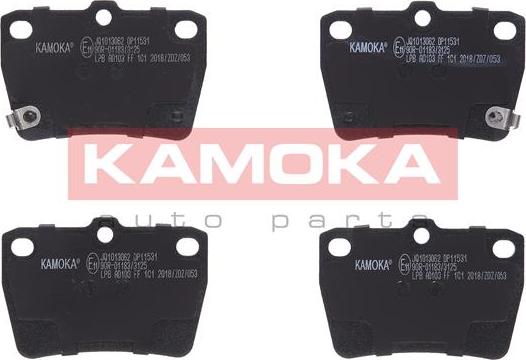 Kamoka JQ1013062 - Brake Pad Set, disc brake autospares.lv