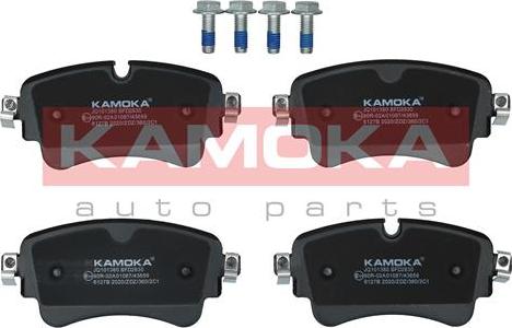 Kamoka JQ101380 - Brake Pad Set, disc brake autospares.lv