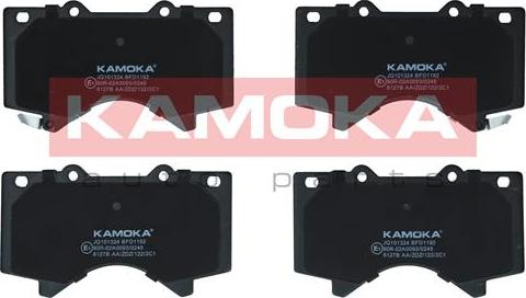 Kamoka JQ101324 - Brake Pad Set, disc brake autospares.lv
