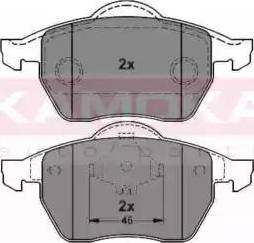 Kamoka JQ1012334 - Brake Pad Set, disc brake autospares.lv