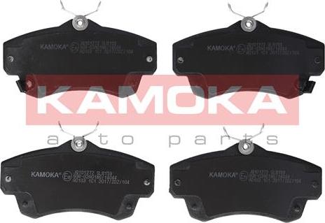 Kamoka JQ101272 - Brake Pad Set, disc brake autospares.lv