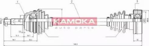 Kamoka VW1138919 - Drive Shaft autospares.lv