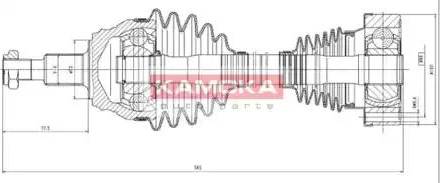 Kamoka VW1138926 - Drive Shaft autospares.lv