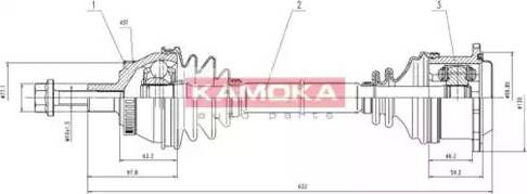 Kamoka VW1138921A - Drive Shaft autospares.lv