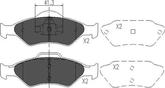 Kavo Parts BP-4585 - Brake Pad Set, disc brake autospares.lv