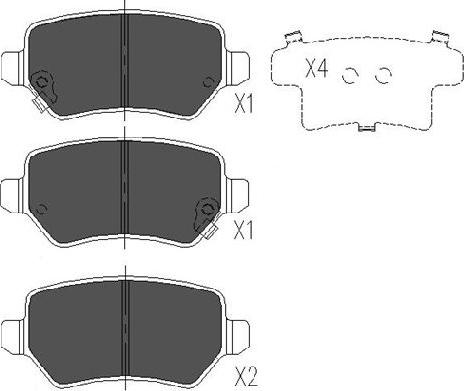 Kavo Parts BP-4029 - Brake Pad Set, disc brake autospares.lv