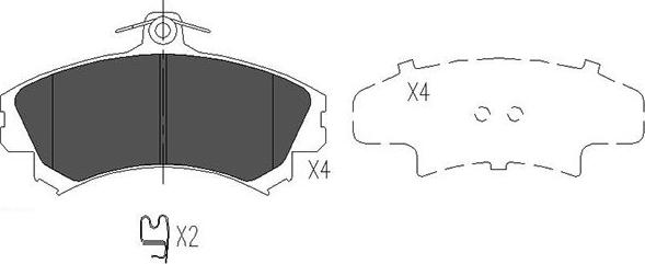 Kavo Parts KBP-5507 - Brake Pad Set, disc brake autospares.lv