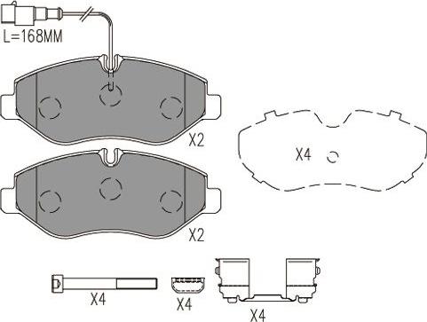 Kavo Parts BP-6612 - Brake Pad Set, disc brake autospares.lv