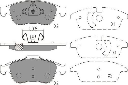 Kavo Parts BP-6639 - Brake Pad Set, disc brake autospares.lv