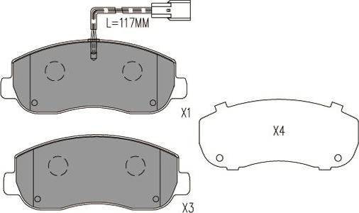 Kavo Parts KBP-6616 - Brake Pad Set, disc brake autospares.lv