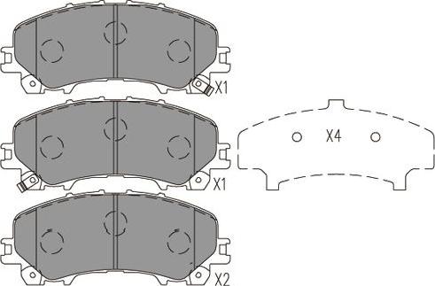 Kavo Parts BP-6636 - Brake Pad Set, disc brake autospares.lv