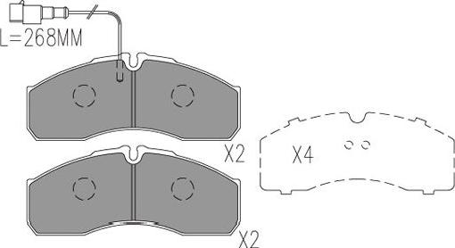 Kavo Parts BP-6630 - Brake Pad Set, disc brake autospares.lv