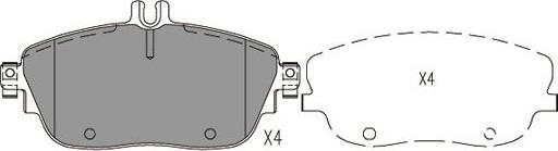 Kavo Parts BP-6638 - Brake Pad Set, disc brake autospares.lv