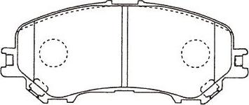 Kavo Parts BP-6632 - Brake Pad Set, disc brake autospares.lv