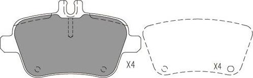 Kavo Parts BP-6637 - Brake Pad Set, disc brake autospares.lv