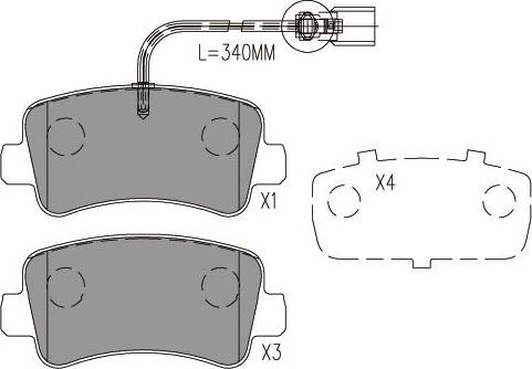 Kavo Parts BP-6629 - Brake Pad Set, disc brake autospares.lv