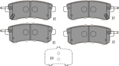 Kavo Parts BP-6628 - Brake Pad Set, disc brake autospares.lv