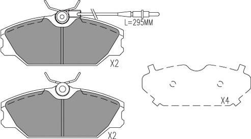 Kavo Parts BP-1025 - Brake Pad Set, disc brake autospares.lv