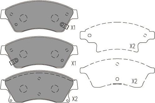 Kavo Parts KBP-1016 - Brake Pad Set, disc brake autospares.lv