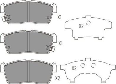 Kavo Parts BP-8533 - Brake Pad Set, disc brake autospares.lv