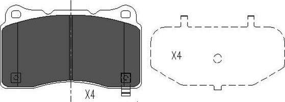 Kavo Parts KBP-8021 - Brake Pad Set, disc brake autospares.lv