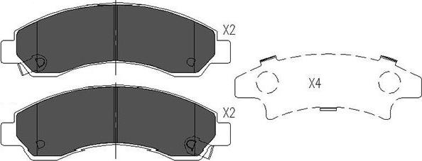 Kavo Parts BP-3520 - Brake Pad Set, disc brake autospares.lv