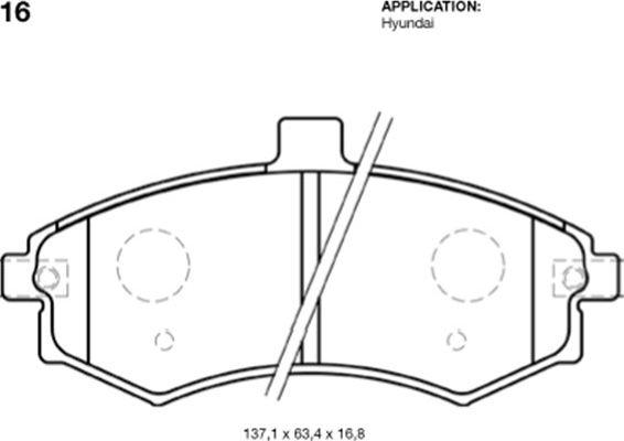 Kavo Parts BP-3016 - Brake Pad Set, disc brake autospares.lv