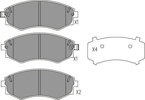 Kavo Parts BP-7502 - Brake Pad Set, disc brake autospares.lv