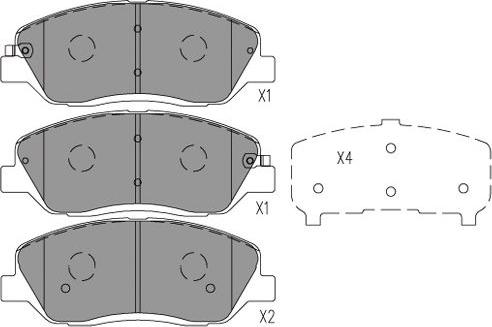 Kavo Parts BP-7507 - Brake Pad Set, disc brake autospares.lv