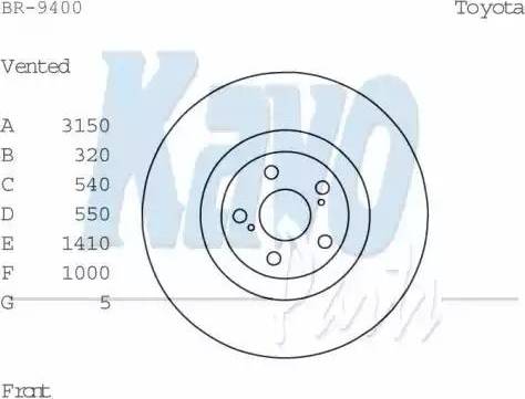 Kavo Parts BR-9400 - Brake Disc autospares.lv