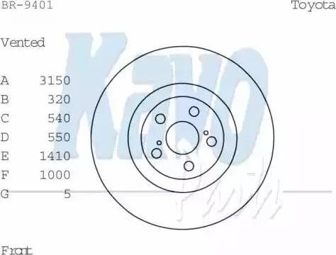 Kavo Parts BR-9401 - Brake Disc autospares.lv