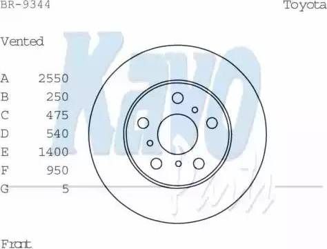 Kavo Parts BR-9344 - Brake Disc autospares.lv