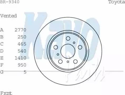 Kavo Parts BR-9340 - Brake Disc autospares.lv