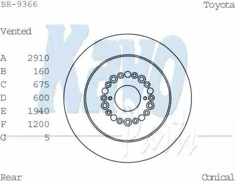 Kavo Parts BR-9366 - Brake Disc autospares.lv